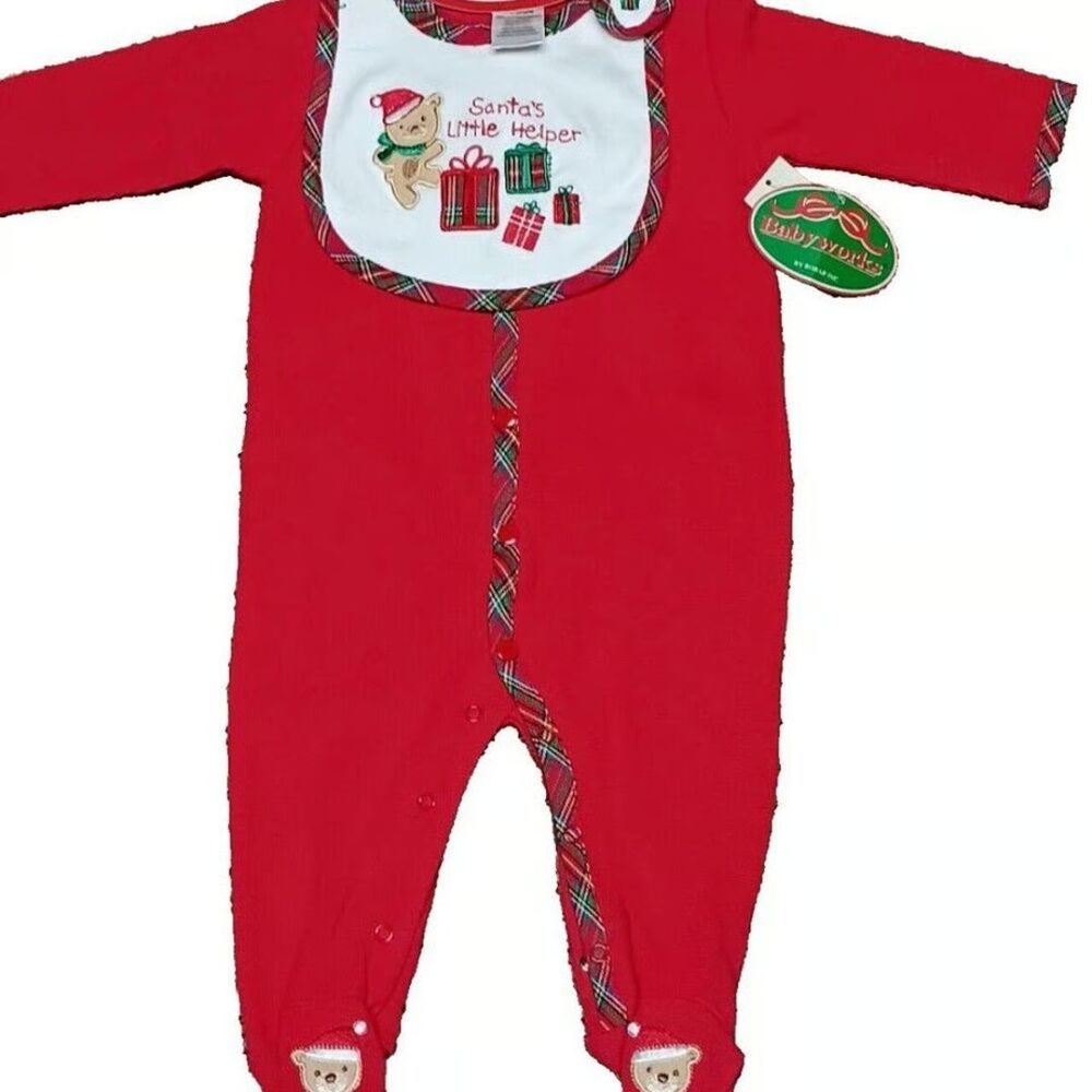BabyWorks 3 Pc Christmas Baby outfit Sz 0/3 Months NWT